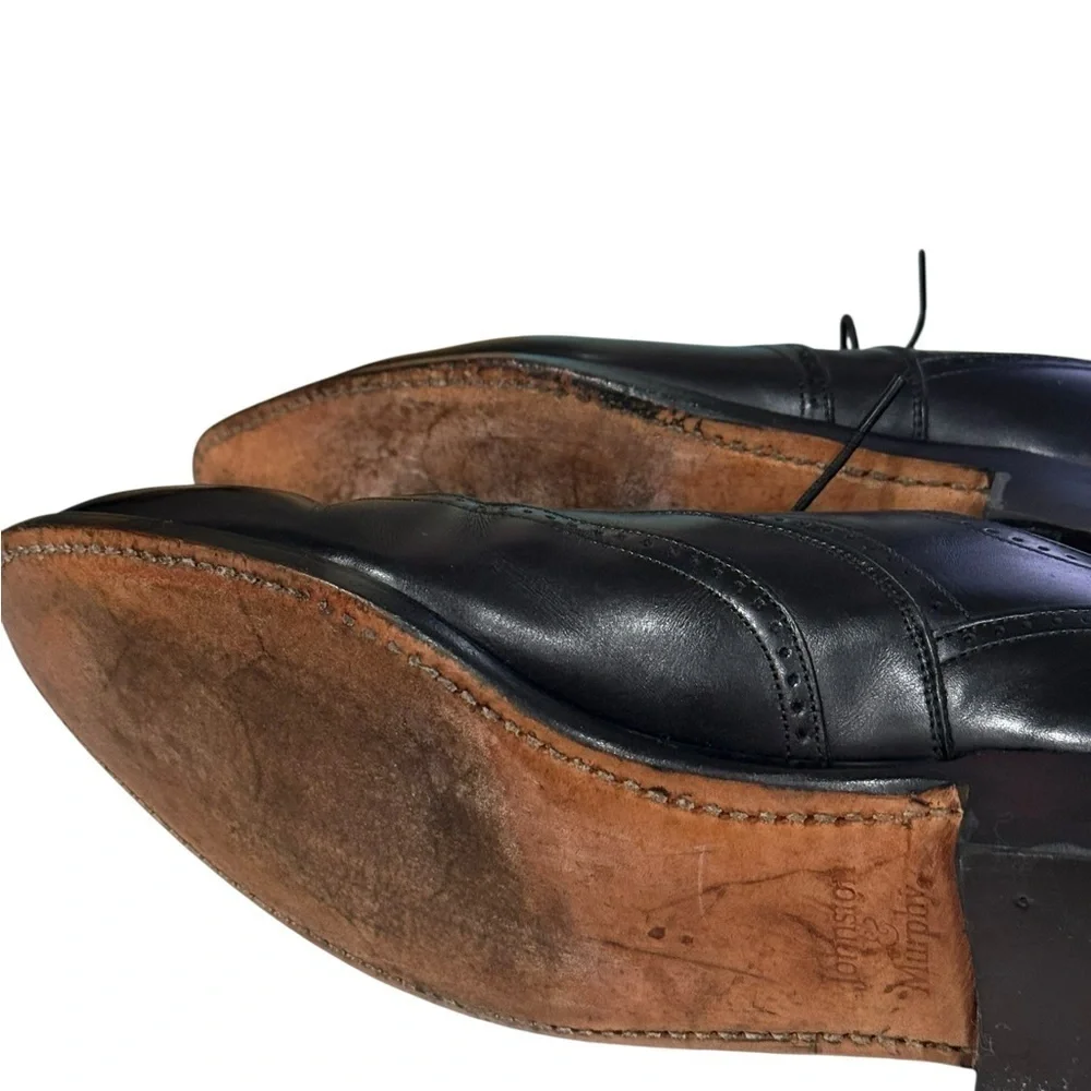 Johnston Murphy Aristocrat Wingtip Lace up Dress Shoes Size 7 1/2 Made in USA